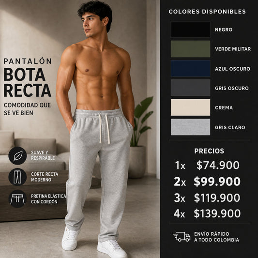 Jogger bota recta para hombre