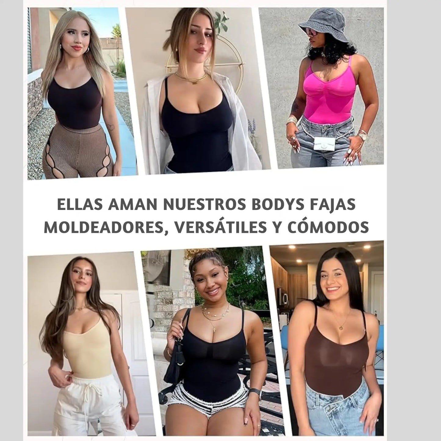 Pack X 3: Body moldeador  ajuste cómodo y estilo invisible + 🎁 crema piel de seda