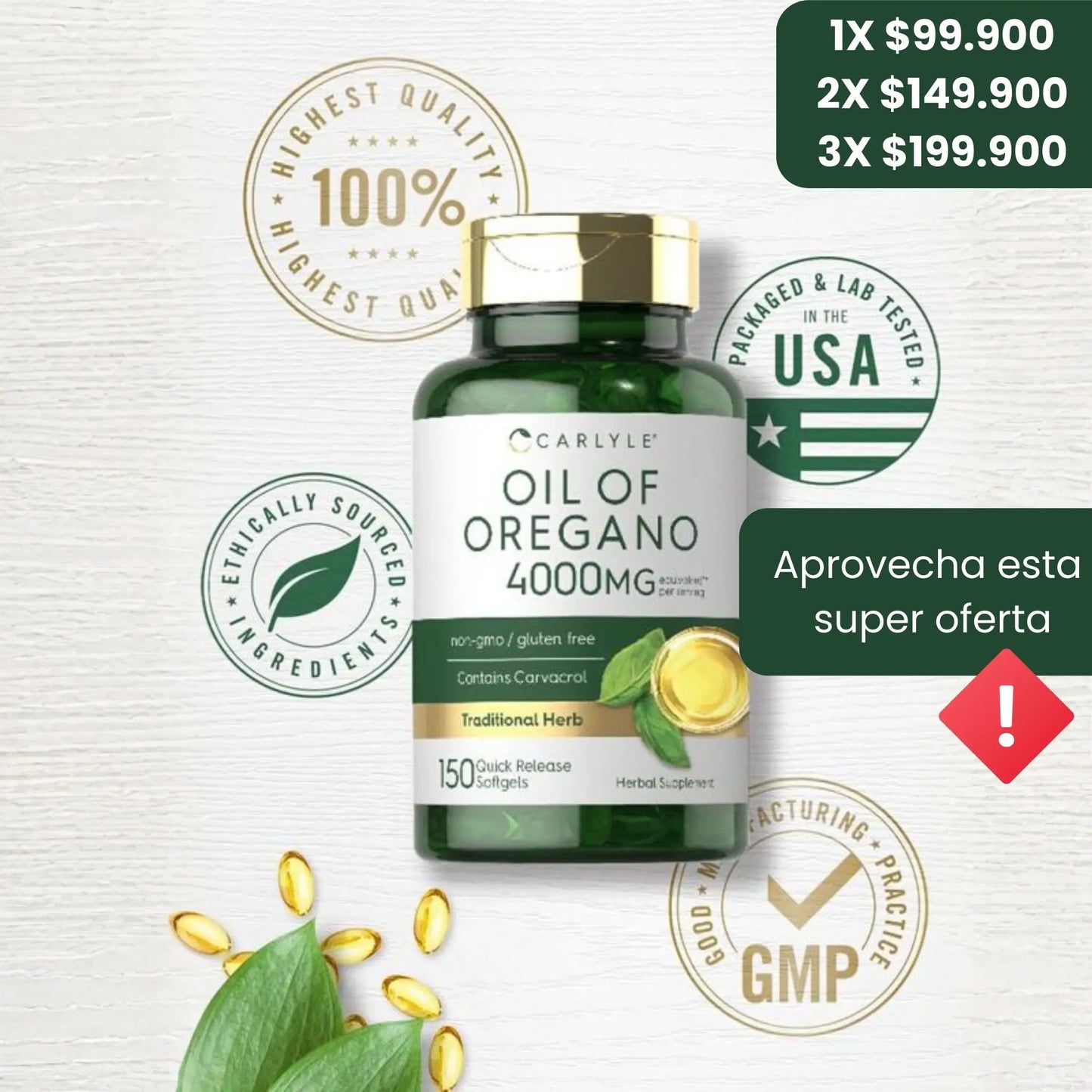 Cápsulas de Aceite de Orégano