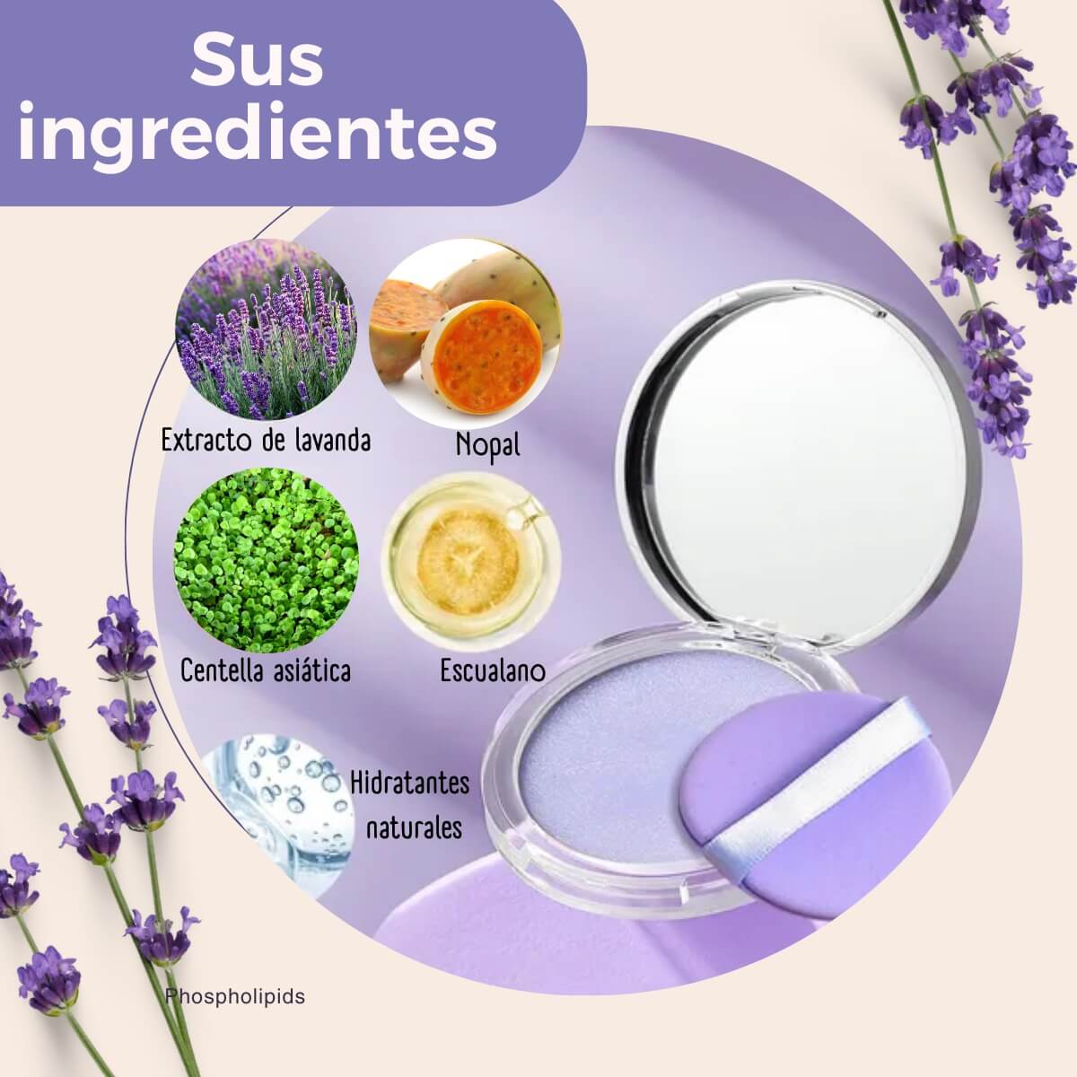Polvo Mate Lavanda: Adiós Brillo, Hola Tez Perfecta